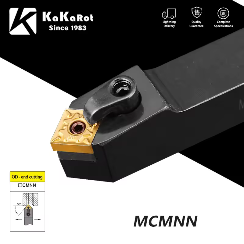 KaKarot External Turning Tool MCMNN2020K12 MCMNN2525M12 MCMNN3232P12 Carbide Inserts CNMG MCMNN Lathe Tool Cutting Tools 1 Set