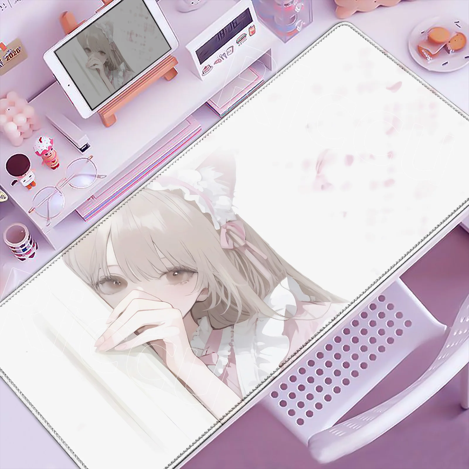 

Large Kawaii Anime Girl Mouse Pad 90x40CM Non-slip Gaming Mousepad Game E-Sports Mouse Mat Game Mechanical Keyboard XXL Desk Mat