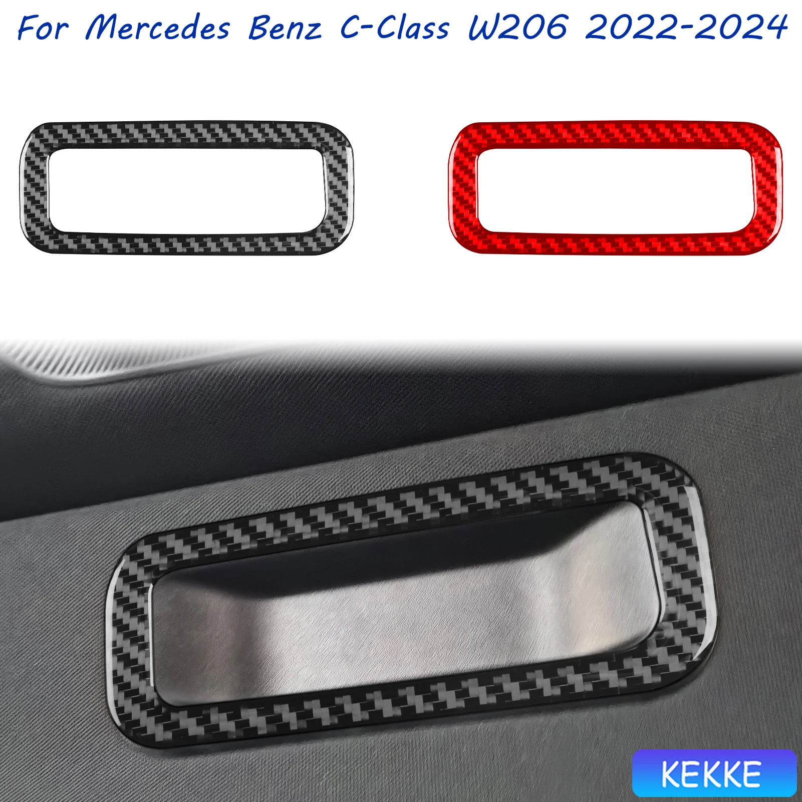 

For Mercedes Benz C-Class W206 2022-2024 Sunroof Handle Trim Frame Carbon Fiber Decorative Car Accessory Sticker