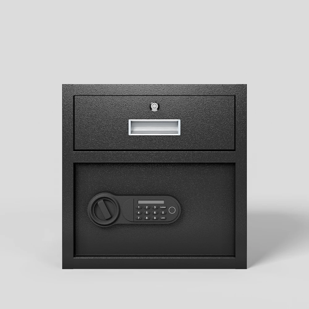 

Стальной сейф и сейф с электронной клавиатурой — безопасные наличные, ювелирные изделия, удостоверения личности, черный, 1,69 кубических футов