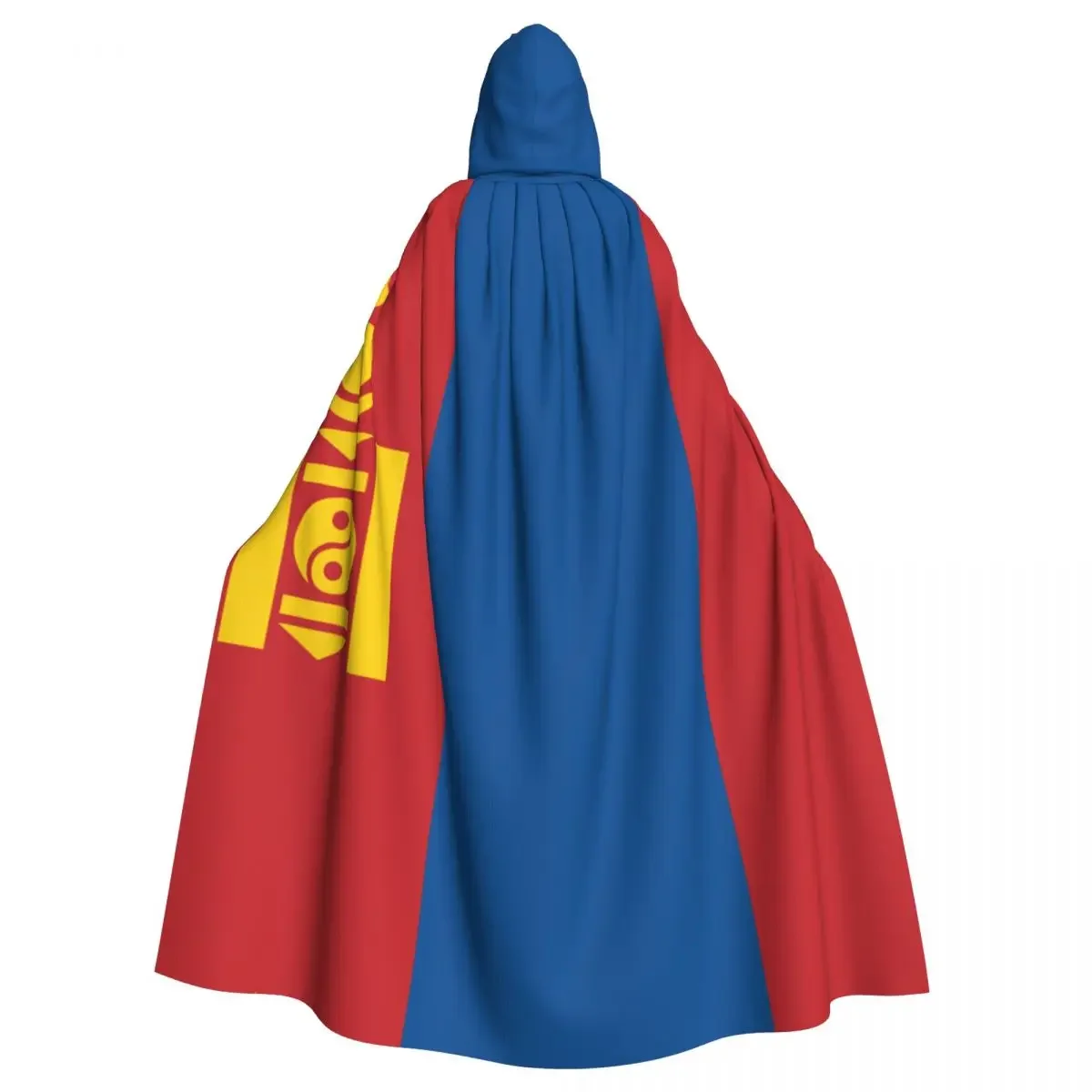 Mongolia Flag Unisex Cloak with Hood Cloak Vampire Witch Cape Cosplay Costume