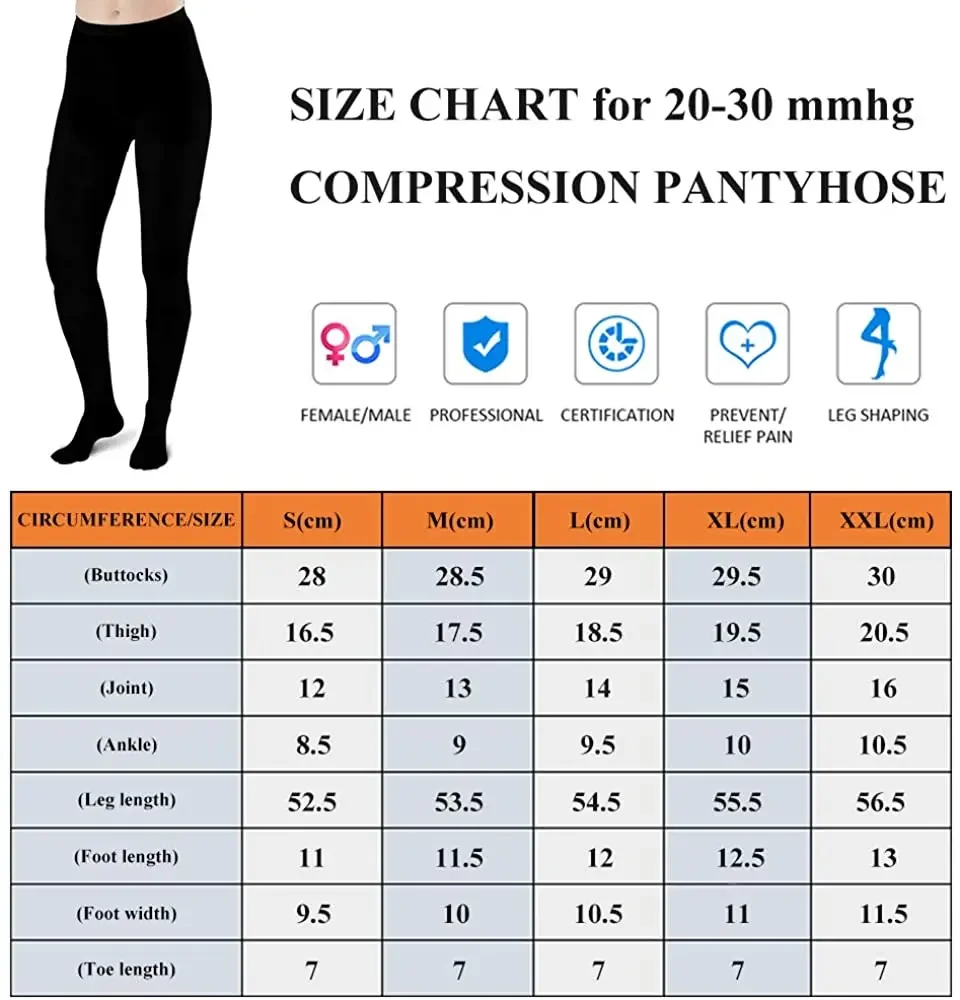 22-32 mmHg rajstopy uciskowe wyszczuplające z wysokim stanem żylaki rajstopy uciskowe wsparcie dla kobiet żylaki