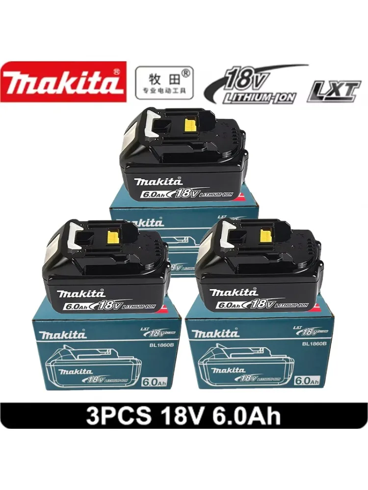 100% Echte Makita 6Ah voor Makita 18V Batterij BL1860B BL1840 BL1830B BL1850B BL1850 BL1860 BL1815 Vervanging Lithium Batterij - afbeelding 2