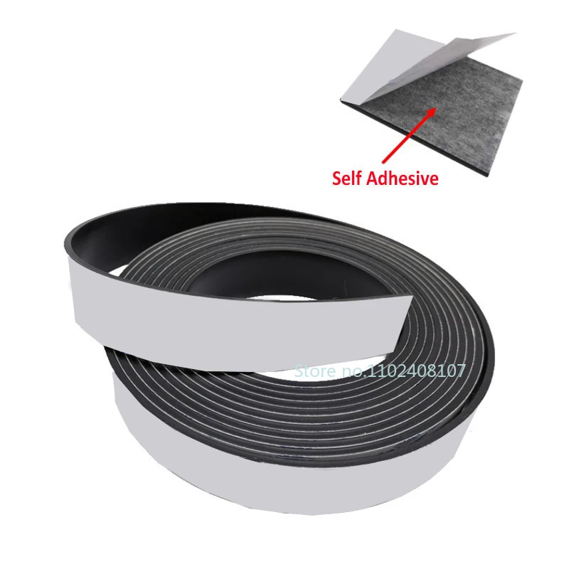 Length 1000mm Self Adhesive Silicone Rubber Anti Slip Sealing Gasket Black Single-Sided Silicone Rubber Strip Thick 0.5-3mm