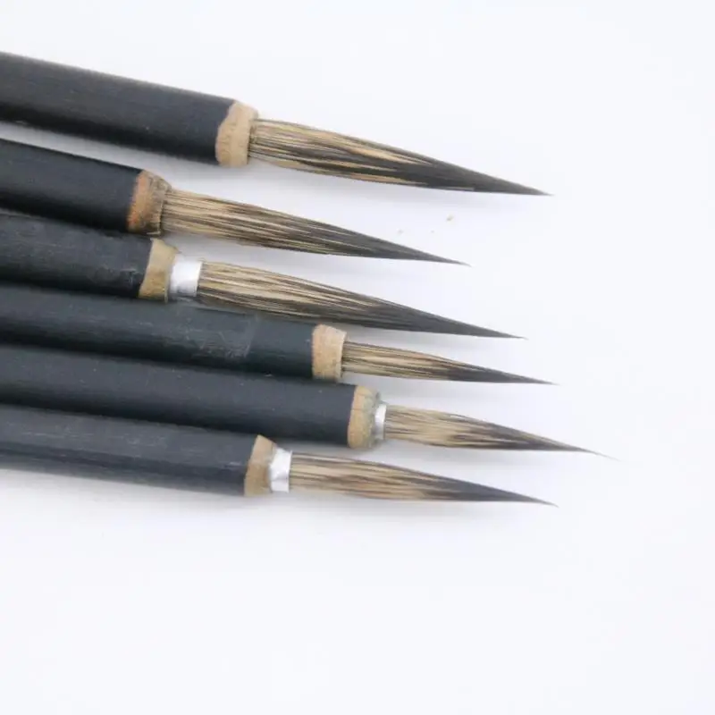 Cabeça de cobre gancho linha fina escova caligrafia chinesa escova caneta escova arte estacionária pintura a óleo escova