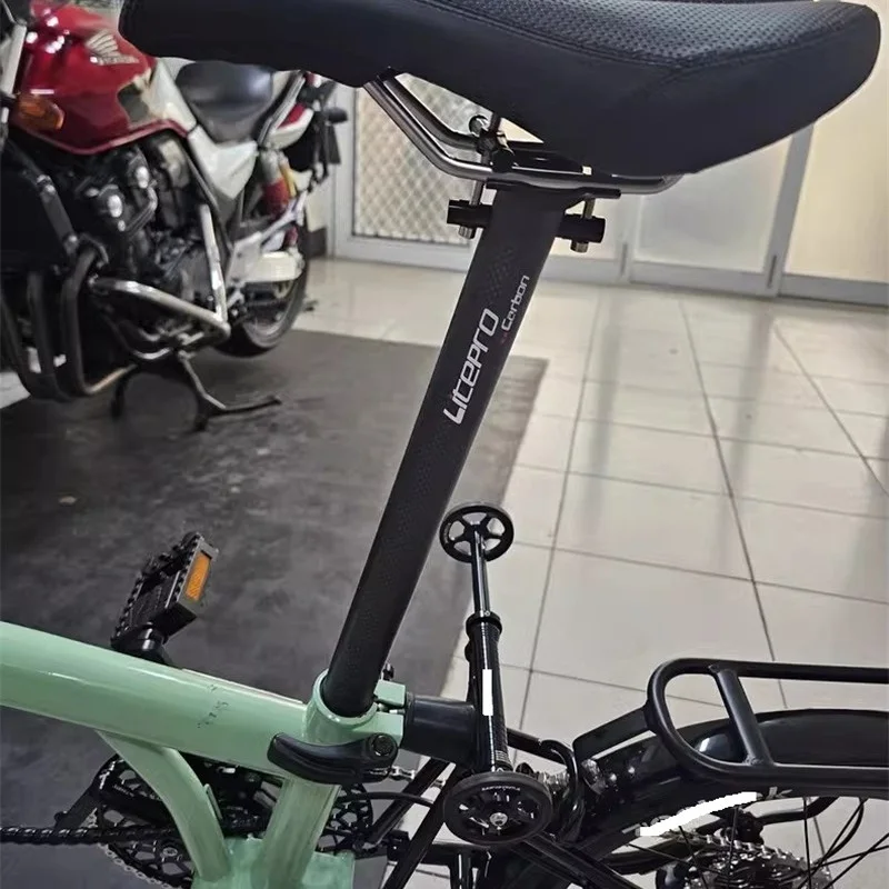 Litepro Folding Bike Carbon Fiber Seatpost 31.8mm * 580mm For Brompton Folding Bike Seat Post