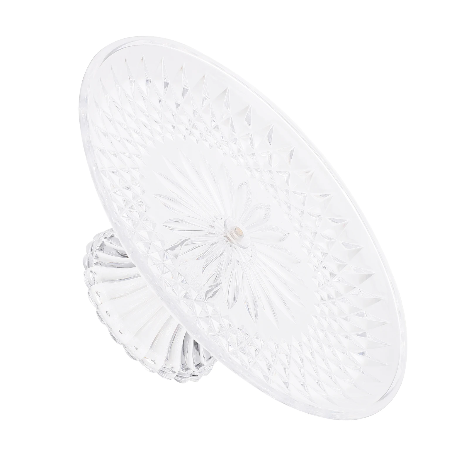 

Acrylic Fruit Plate Set Transparent Crystal Dessert Stand Bowl Tray 25CM Clear Food Display Wedding Cake