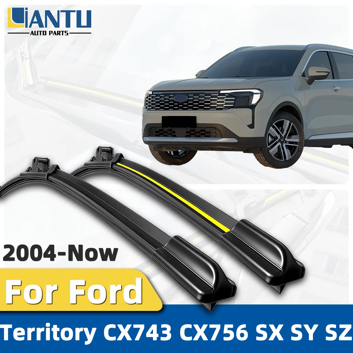 2 Stück Auto-Scheibenwischer für Ford Territory CX743 CX756 SX SY SZ 2004-Jetzt Vordere Wischerblätter Premium Zubehör 2025 2024 2023