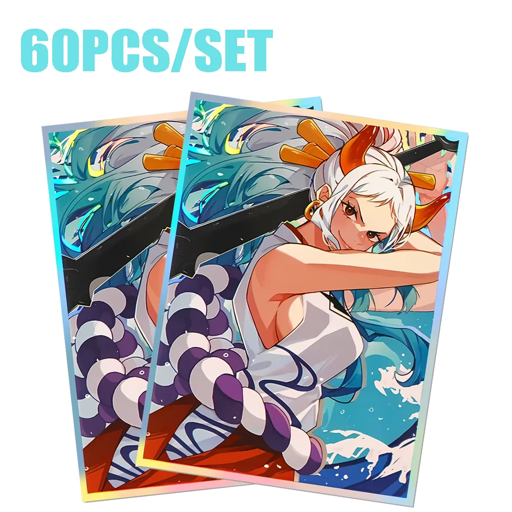 

60PCS 67x92mm Standard Size Holographic Foil Card Sleeve Outer Picture Protector Shinny Cover For MGT/PTCG/PCG Cards Games