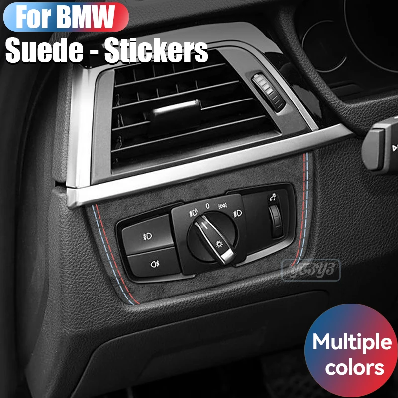 

For BMW 3 4 Series Headlight Switch Knobs Panel Trim Stickers F30 F32 F34 Protective Stickers Car Accessories