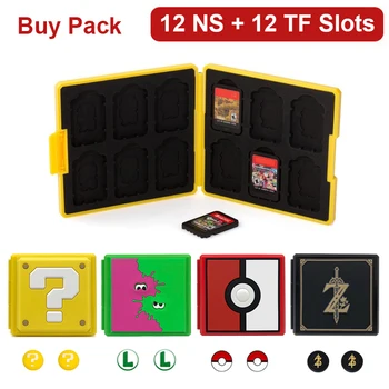 12 in 1 Anahtarı OLED Sert Oyun Kartı Kutusu saklama kutusu Oyun Kartuşu Durumda NS Anahtarı Oyunları için Mikro SD Hafıza Kartları