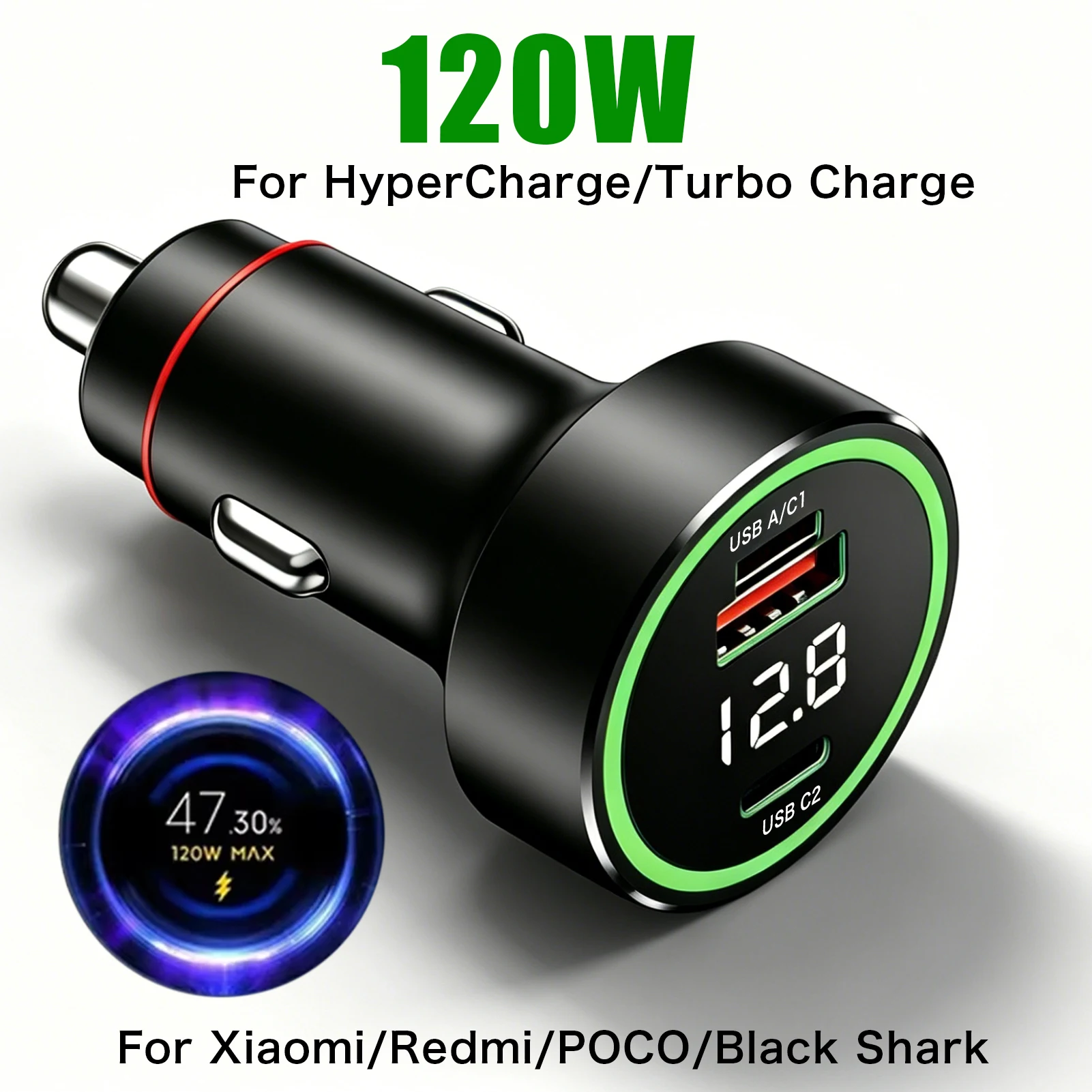 Für Xiaomi Redmi POCO Black Shark 120W Hypercharger Autoladegerät für Telefon, Tablet, Laptop, Uhr, Buch, Turbo-Schnellladegerät 90W 67W