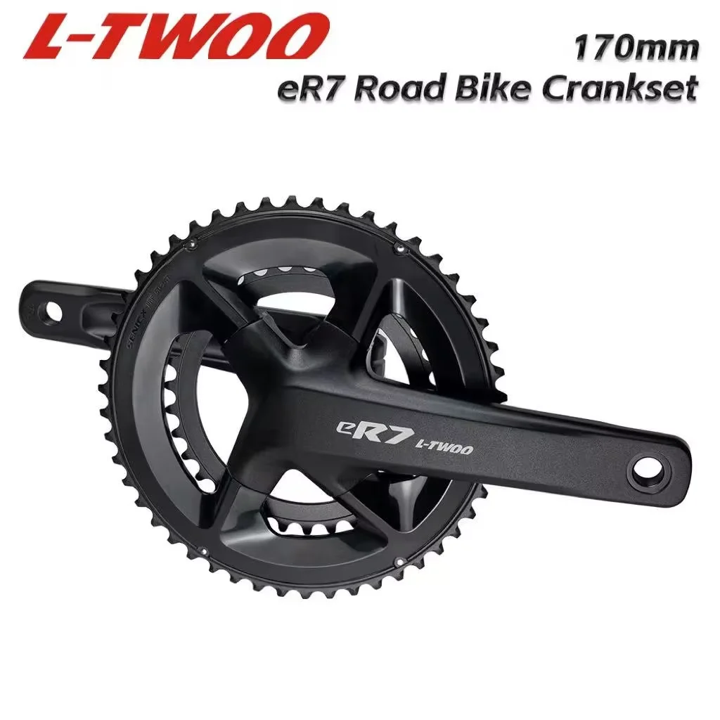 

L-TWOO eR7 170 crankset, 24mm axle,Compatible with 11/12speed Road bike,50-34T chainrings,one-piece molding technology,