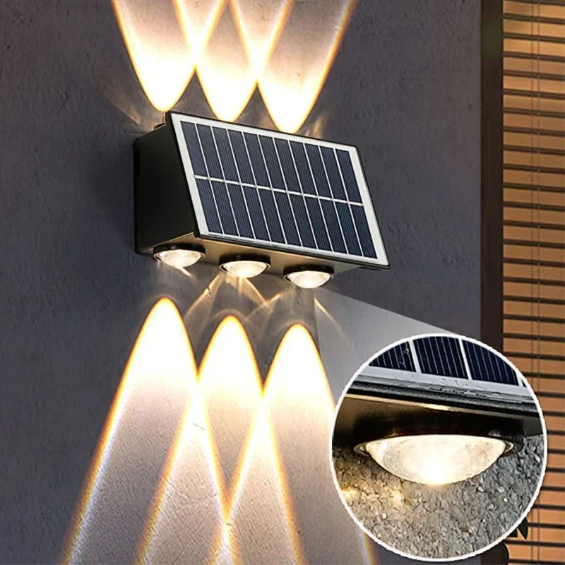 

Outdoor Solar Wall Light Solar Light Waterproof Solar Led Light for Courtyard Street Landscape Garden Decoration Wall Lamp