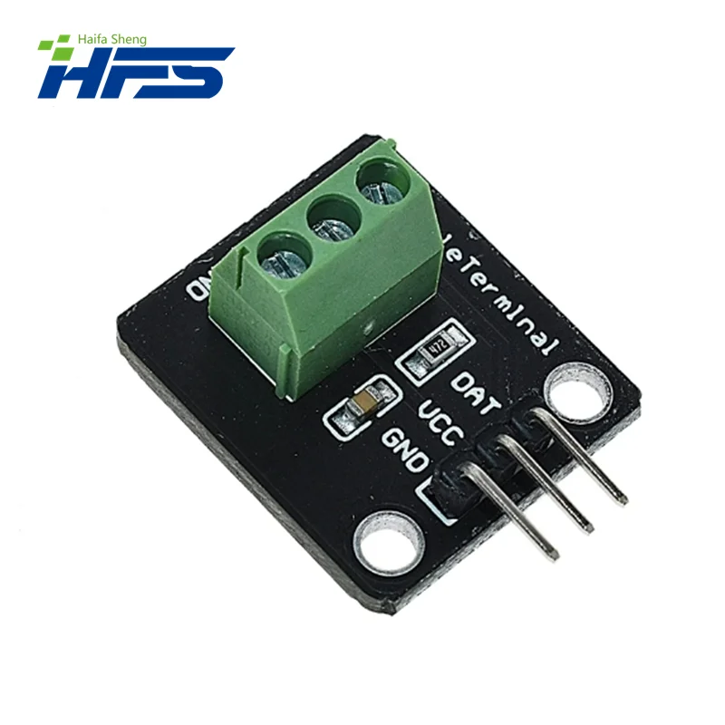 DS18B20 Sensor suhu modul Kit tahan air 100CM kabel Sensor Digital Stainless Steel Probe Terminal adaptor UNTUK Arduino