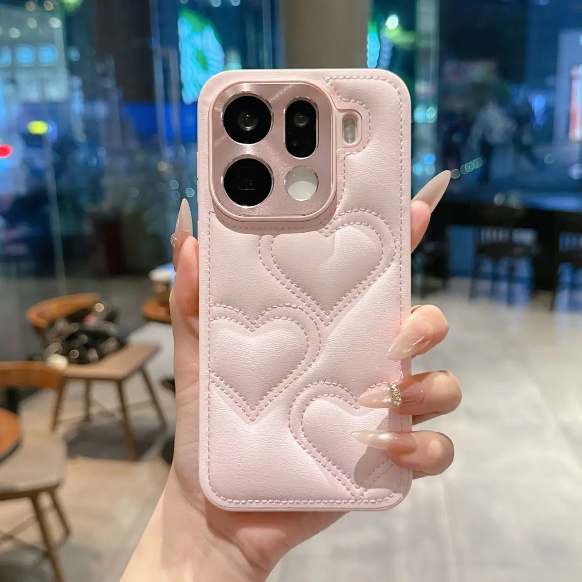 For OPPO Find X9 Pro Case Luxury PU Skin Love Lens Protective Back Cover Case For Find X9 X8 Pro X8S+ X8 Ultra X9Pro Phone Shell