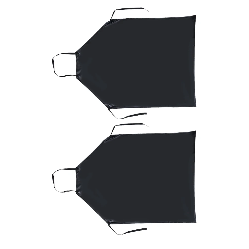 

2Pcs Waterproof Greaseproof Heavy Duty Apron Acid Alkali Resistant for Commercial Kitchens Cleaning Carpentry Black