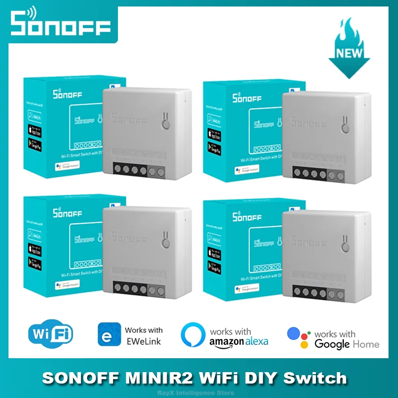 

Умный двухсторонний переключатель SONOFF MINIR2 с поддержкой Wi-Fi и управлением через приложение eWelink