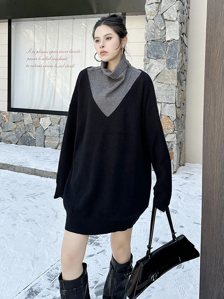 NYFS Europe America Turtleneck Sweater Fashion Autumn Winter Long Sleeve knitted Tops