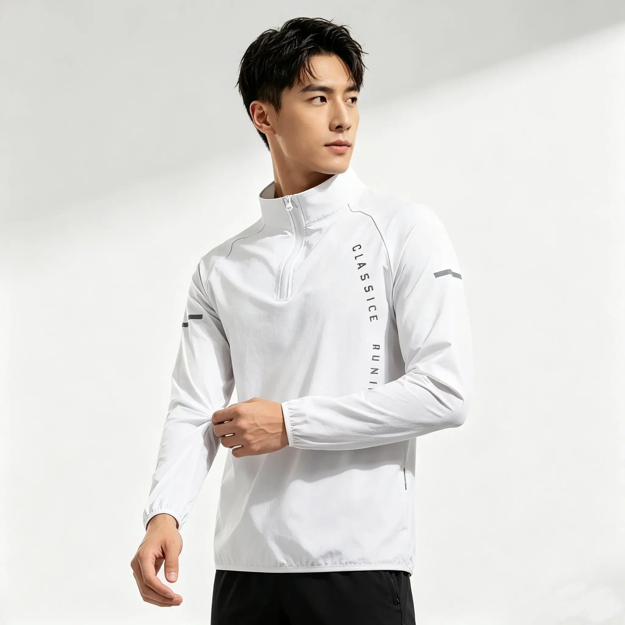 New Men Running Jackets Gym Zipper Hooded Sport Jacke Jogging Training Fitness Sweatshirt Casual Running Sportswear