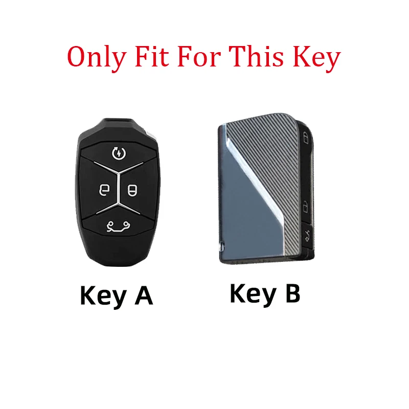 Alloy Car Fob Key Case Cover Skin Protector Rubber Shell Holder Bag Set for LYNK CO 05 09 01 06 Smart Remote Auto Accessories