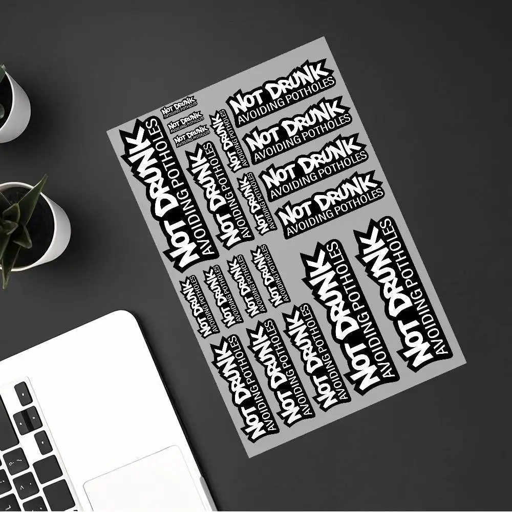 Not Drunk Decal Set High Quality Printed And Cut Stickers Motorcycle Sticker