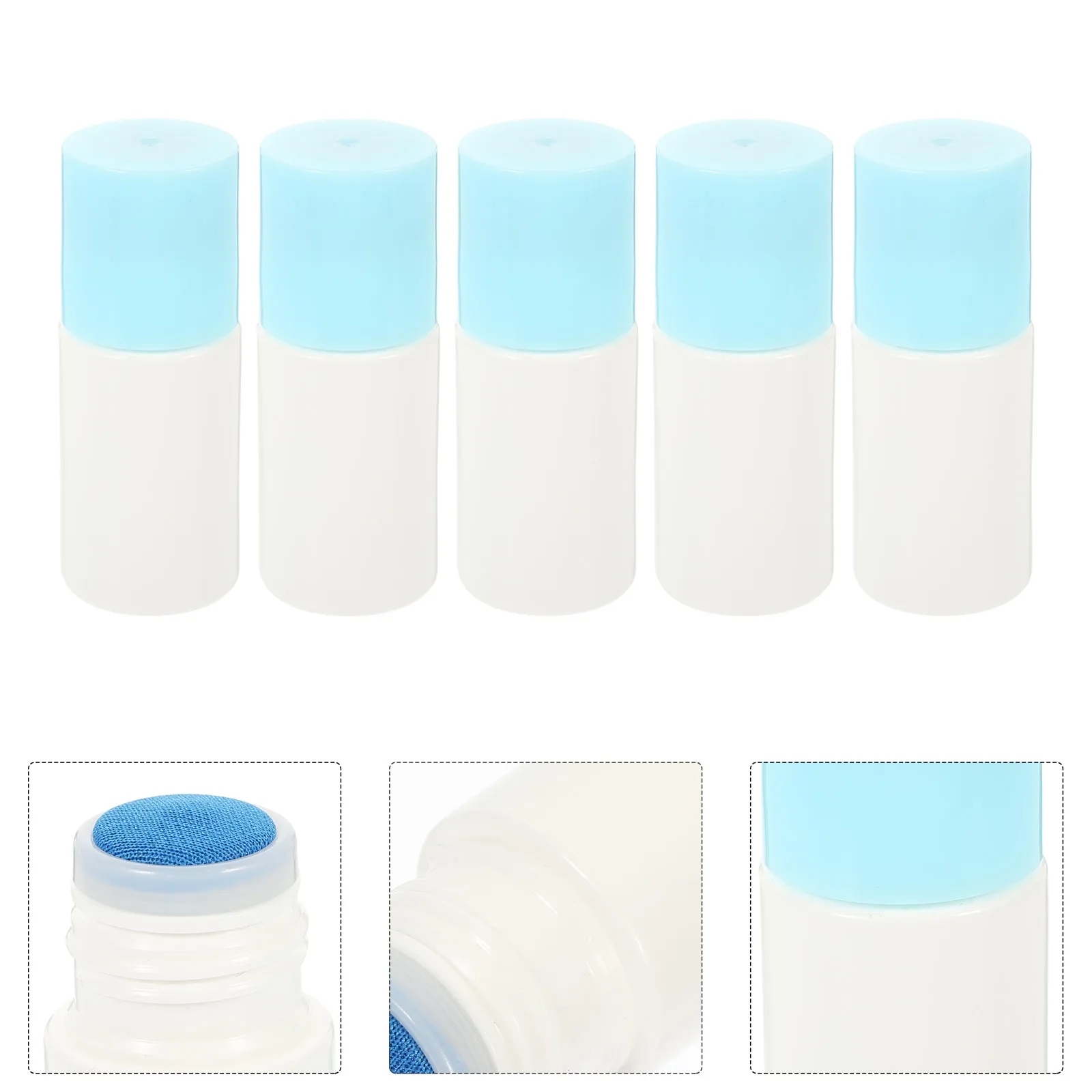 

10 Pcs Sponge Head Liquid Bottles Clear Plastic Travel Size Reusable Bottle Applicators Storage Vials