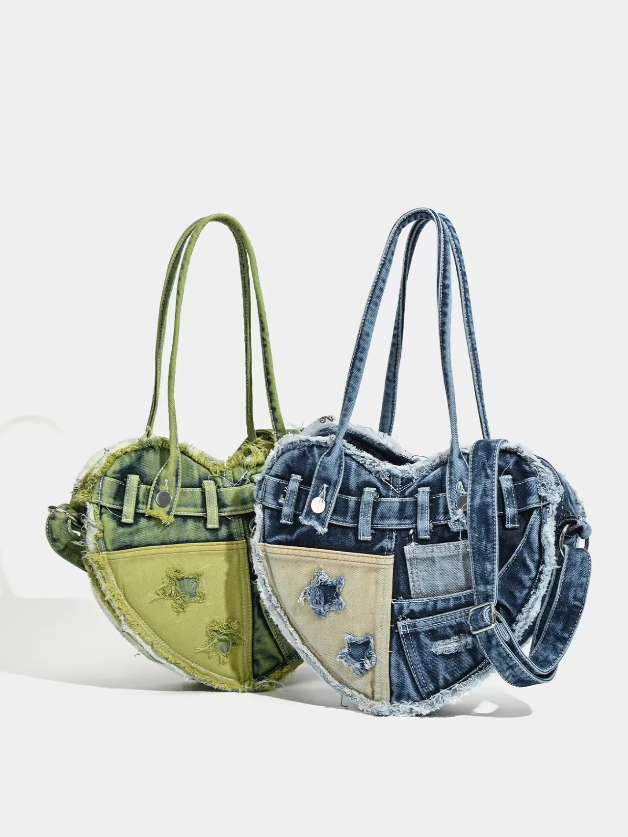 2026 Guangzhou Factory Sale Vintage Denim Backpack Handbag Denim Tassel haped Handbag