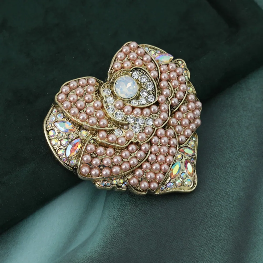 الباروك الفاخرة القلب تصميم الرجال والنساء بروش دبابيس ، قصر نمط مجوهرات اكسسوارات ، WeddingHolidayPartyCoupleSurpriseGift