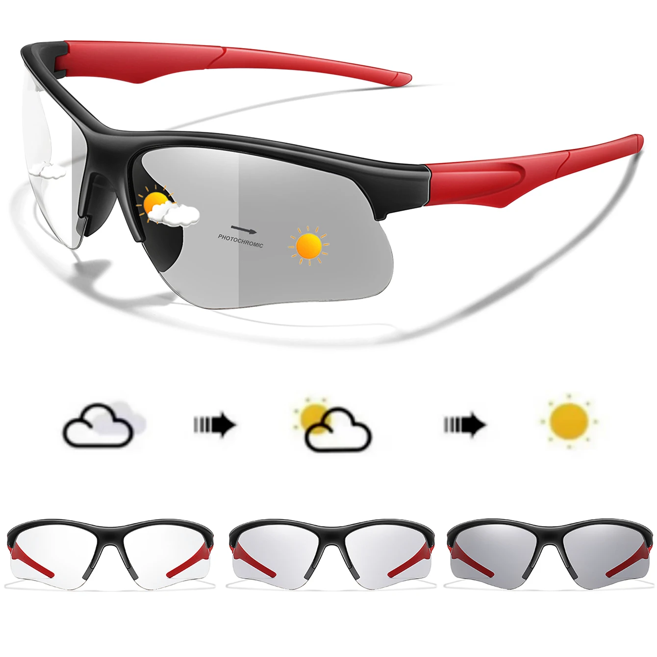 AliExpress LOISRUBY Photochromic Sunglasses for Men And Women Outdoor MTB Bicycle Cycling Running Windproof Sports Eyewear Bike Goggles