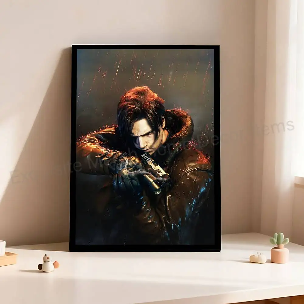 R-Resident E-Evil Leon S Kennedy Classic Poster Wall art print art suitable for living room bedroom bar parlor home decoration