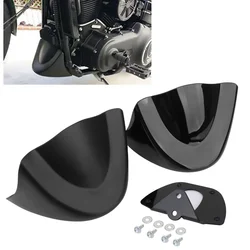 Alerón de barbilla delantera, cubierta de carenado inferior de la presa de aire, Piezas de motocicleta negras para Harley Dyna Fat Bob Streetbob Wide Glide FXD 2006-2017