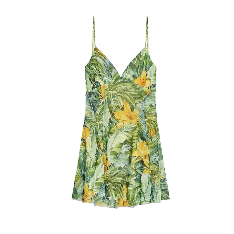 Or d'été imprimé v-ne ter Dr noeud épissage intérieur doux Sle taille haute No-sve femmes Dr