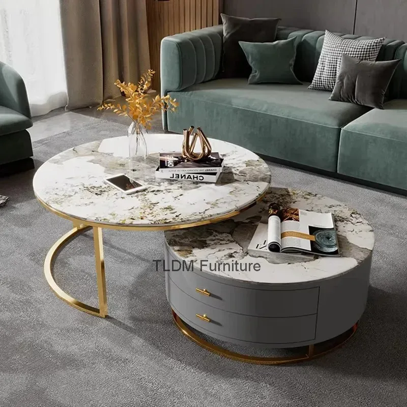 

Design Nordic Coffee Tables Modern Storage Luxury Simple Aesthetic Coffee Tables Unique Marble Mesa Centro Living Room Furniture