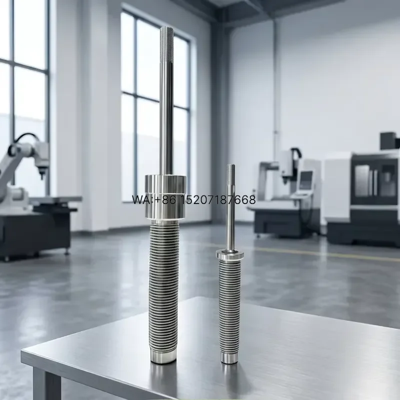 Wmwmnu Heavy Duty Bellows Rod with Precision Threading for Control Valve Maintenance ID 14mm Length 377mm 3 Layers