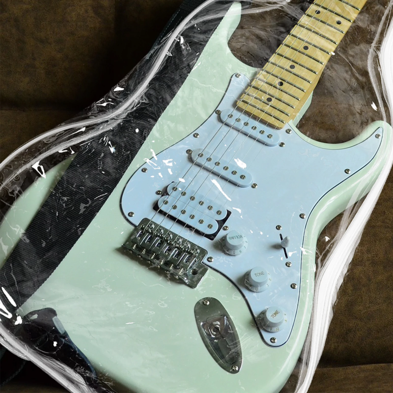 

1pcs Waterproof Electric Guitar Protective Cover PVC Dust Bag Travel Case Transparent Design Folk Acoustic Bass Guitar Case Bag