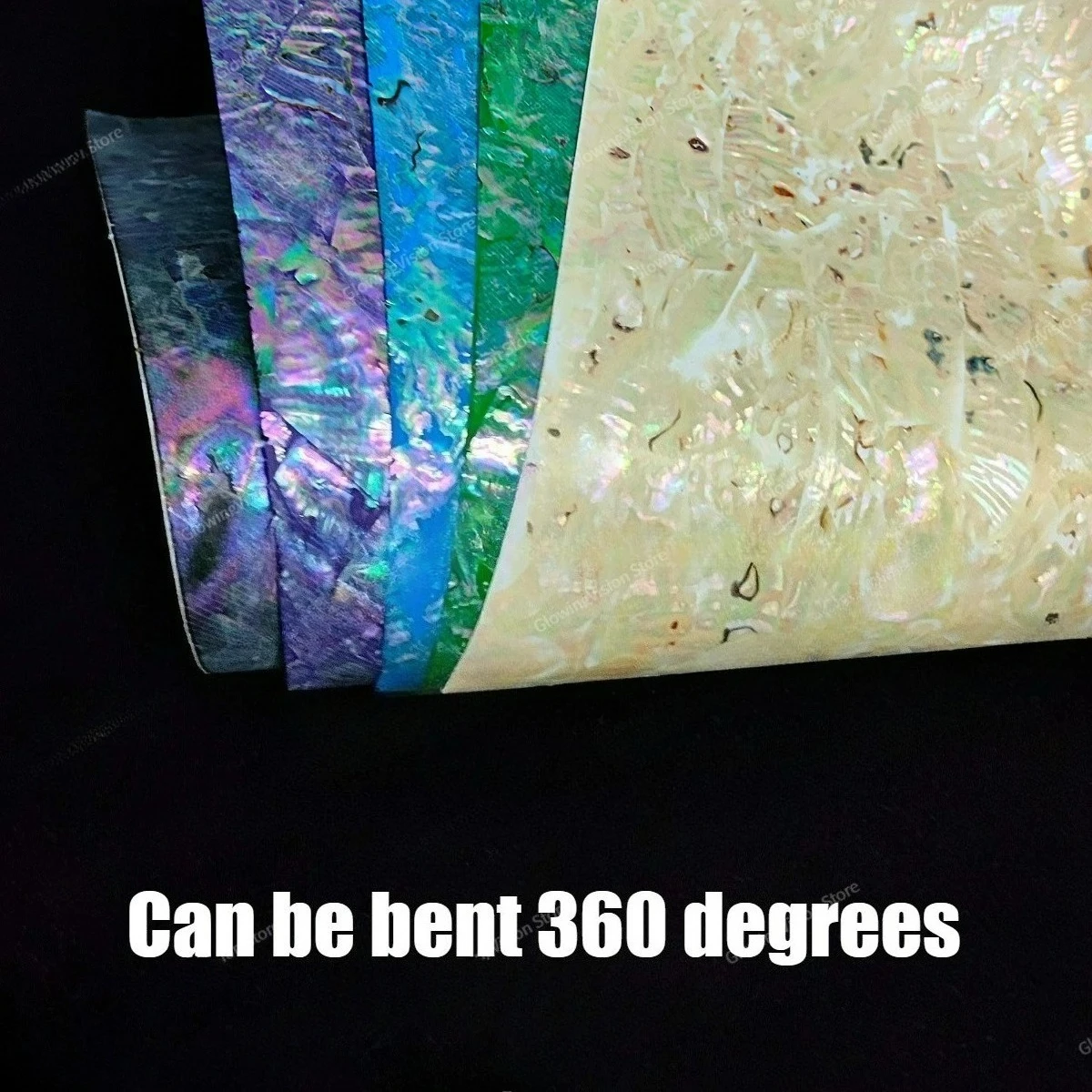 Soft Natural Abalone Shell Adhesive Back Inlay Veneer Flexible Mother of Pearl Paper DIY Handicraft Material Seashell Flake