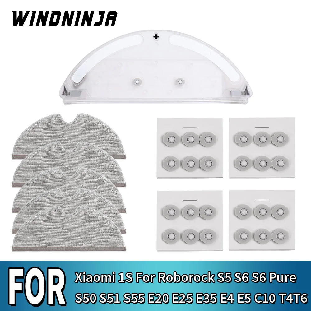 Wassertankfilter für Xiaomi 1st SDJQR03RR für Roborock S5 S50 S51 S55 S6 S6 Pure E20 E25 E35 C10 T4 T6 Staubsauger-Wischmopp-Tuch-Ersatzteil
