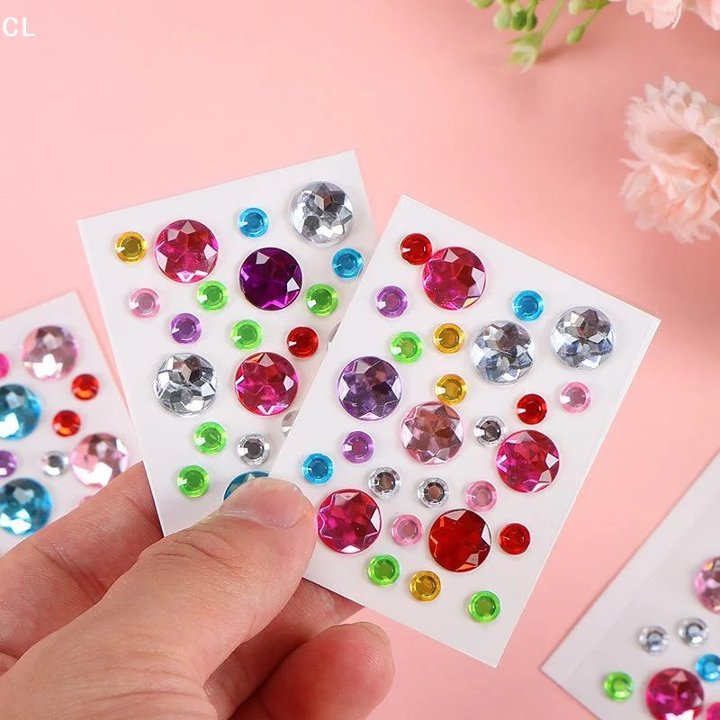 4 Sheets Self Adhesive Pet Rhinestone Stickers Random Colors Cartoon Rhinestone Patches Pet Grooming Decor For Dogs Cats