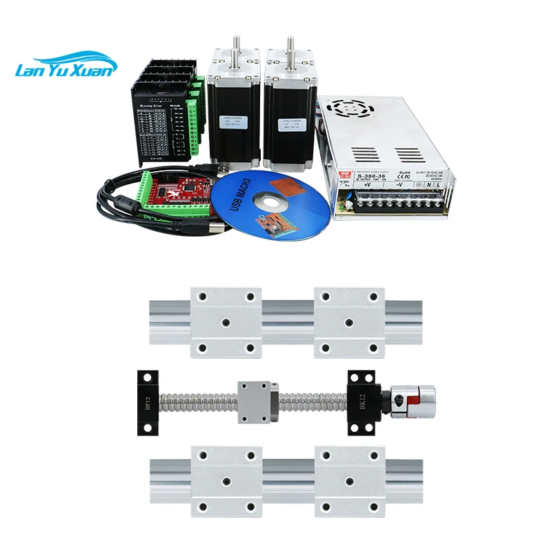 

6 sets SBR16 Linear guide sets + 3 x SFU1605-450/1050/1650mm Ballscrew sets + BK BF12 +3 PCSCoupler+Stepper motor +driver