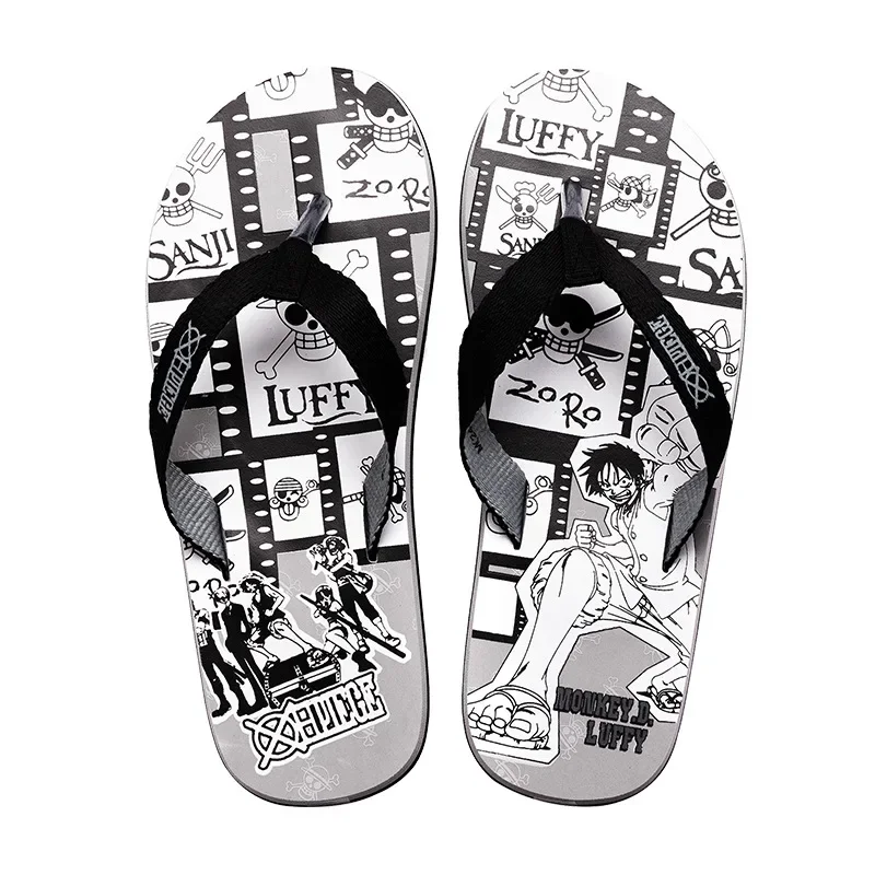 ONE PIECE Anime Slippers Luffy Zoro Chopper Summer  Men woman Flip Flops cartoon Light Beach Shoes Thick Non-Slip Home Slippers