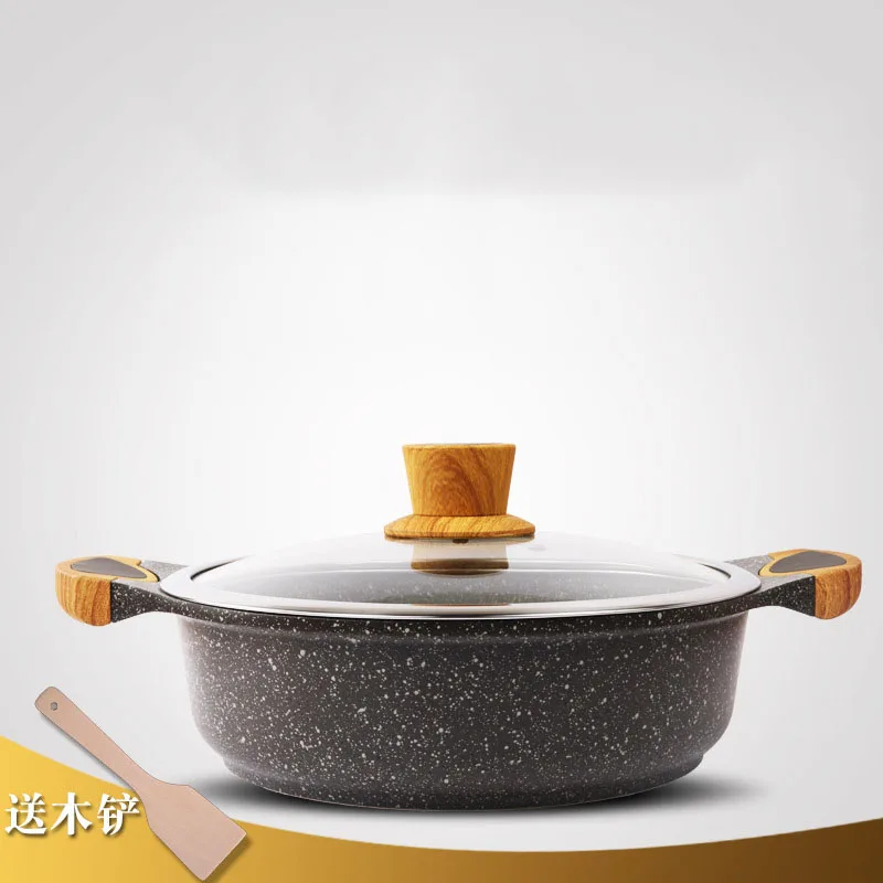 

Gas Food Dishes Hot Pot Divided Vegetable Lamb Thickened Chinese Hot Pot Meat Non-stick Cooking Home Fondue Chinoise Cookware