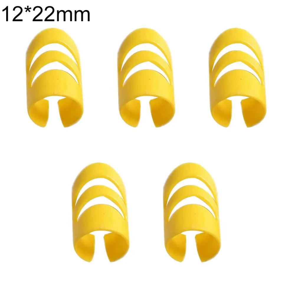 Picks 5Pcs Plastic Fingertip Protectors Guitar Ukulele Thumb Finger Nail Set Fingerguards Thumb Finger Nail Protect Cover