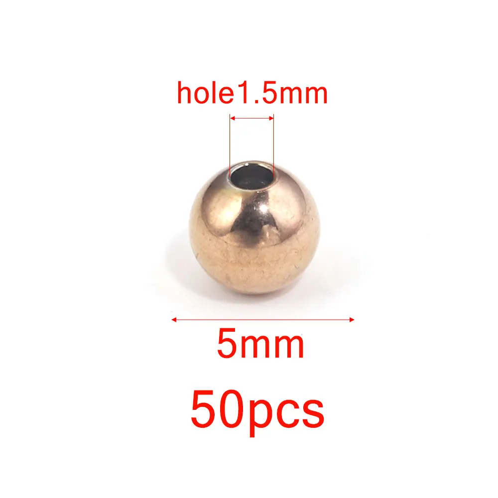 20–100 Stück, 3, 4, 5, 6, 8 mm, Edelstahl-Abstandsperlen, runde Kugel, lose Rocailles für DIY-Armbänder, Schmuckherstellung, Zubehör