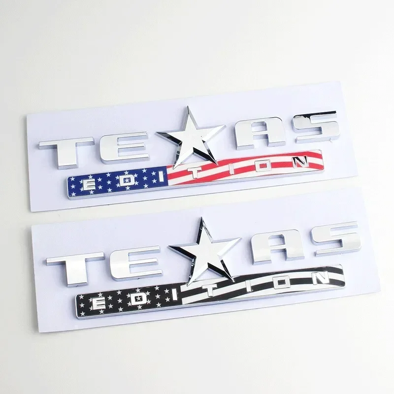 3D ABS TEXAS EDITION Badge Rear Trunk Fender Emblem Sticker For Jeep Chevy Silverado GMC Sierra Car Decals Accessories