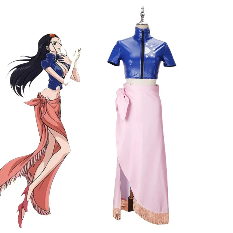 

Anime Nico Robin Miss Allsunday Cosplay Costume Wig Adult Sexy Woman Coat Skirt Hallowen Two Years Later Uniform Suitv;2,r'6;t.