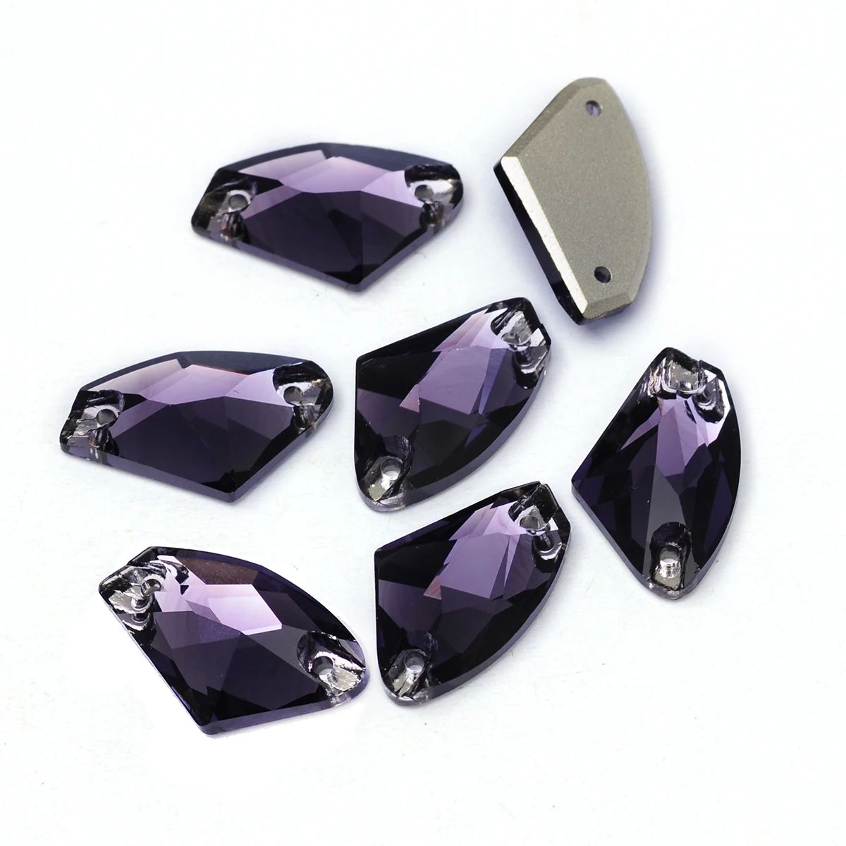 PUBRILEX Amethyst K9 Flache Rückseite Strasssteine Zum Aufnähen Glas-Kristalle DIY Handarbeiten Lila Diamant Strass Für Kleider Taschen Dekorationen – Detail 4