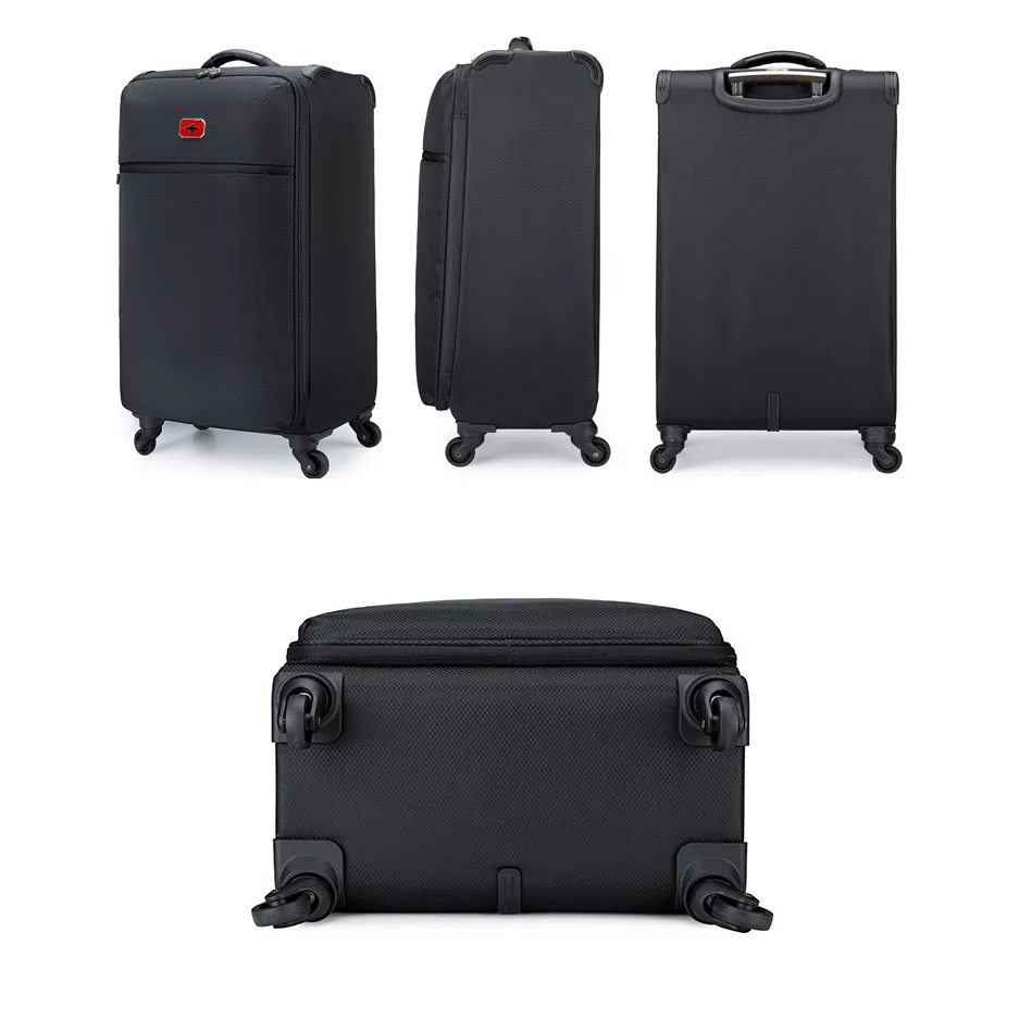 20 "24" 28 "32" lona de viagem macio grande mala com roda 23kg trolley rolando bagagem saco embarque caso valise frete grátis