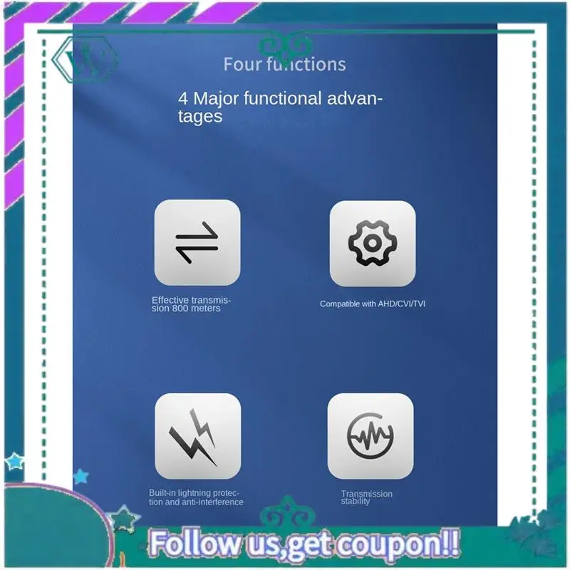 

A75Q-1 канал активный видеобалун для камеры видеонаблюдения витая пара передатчик Bnclong диапазон для AHD TVI CVI 5/10MP