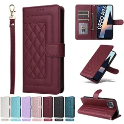 Leather Flip Case For OPPO A52 A72 A92 A15S A54 4G A53 A93 A94 A9 A5 A57 A58 A78 5G Card Wallet Phone Cover Etui
